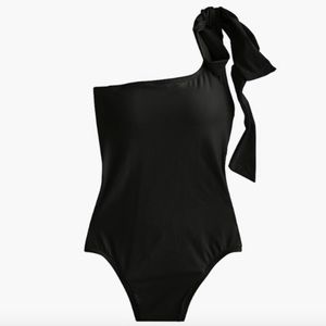 J. Crew Bow-tie One-shoulder One-piece Swimsuit